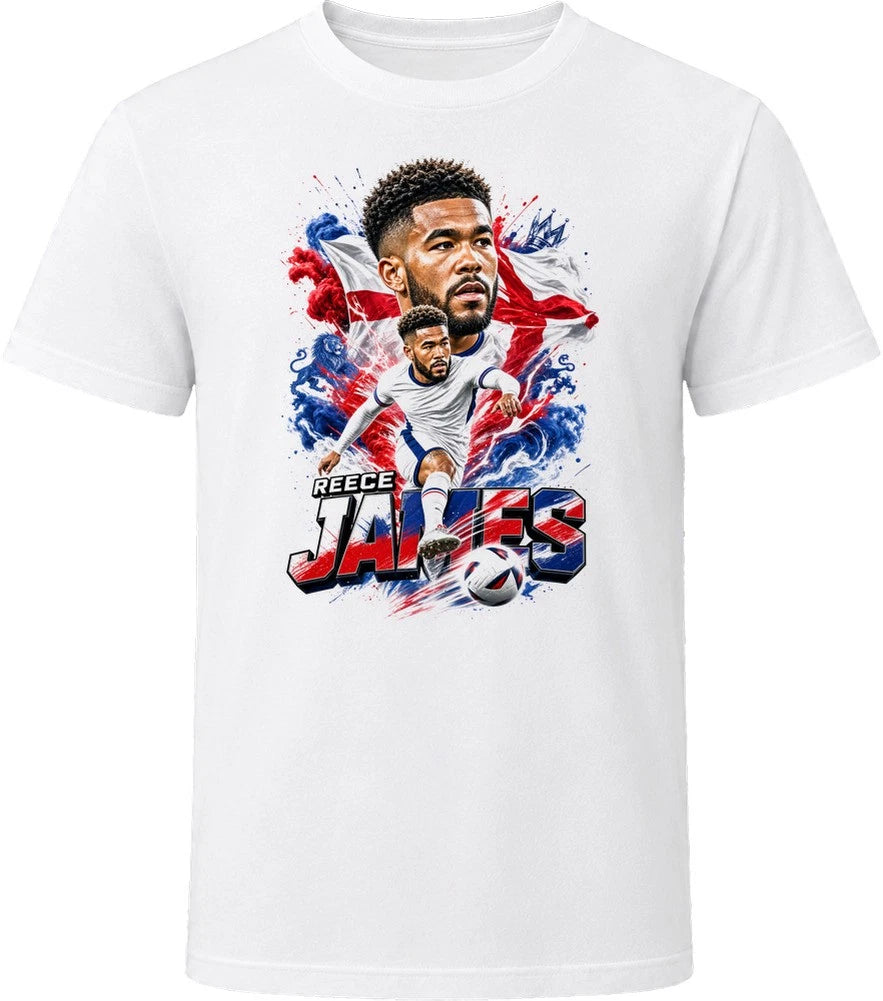 Reece James England Soccer Caricature 2026 World Cup T Shirt