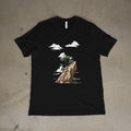 Cliffside Tree Ocean Landscape Nature Art Minimalist Outdoor Graphic T-Shirt