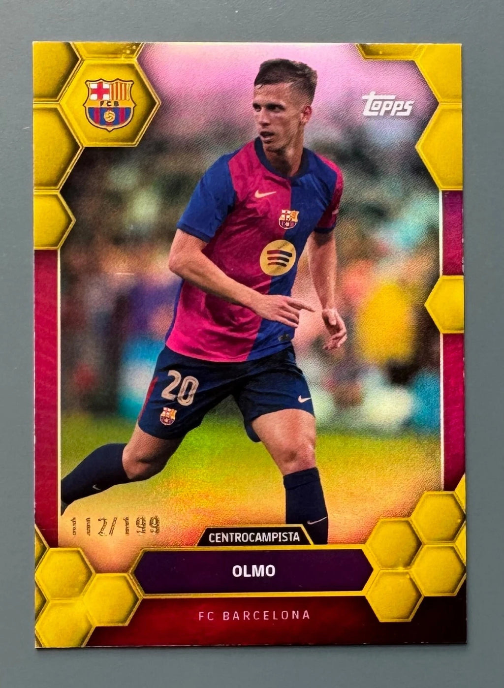 2024-25 Topps FC Barcelona Fan Set #8 Dani Olmo /199 Yellow variant