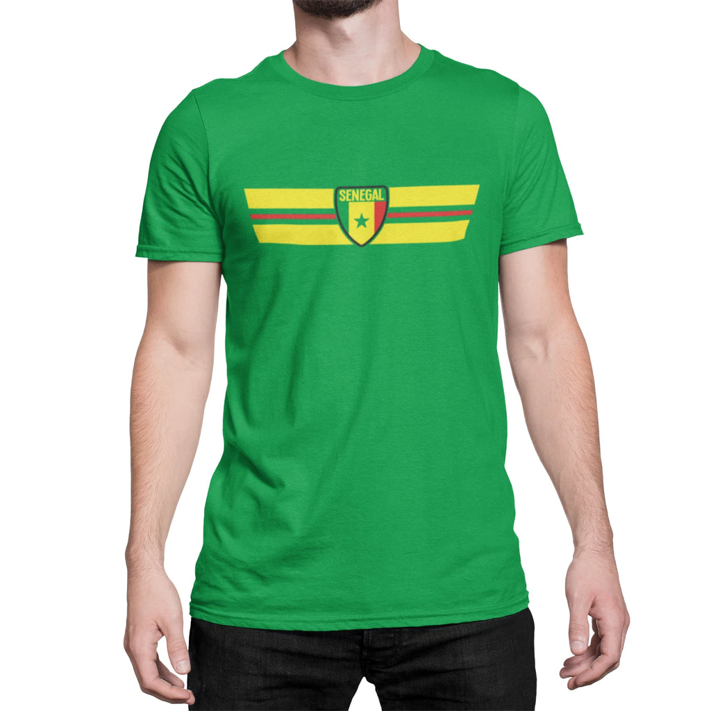 SENEGAL Football Mens  T-Shirt Africa  World Cup Strip Africa Flag 2026