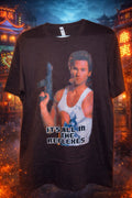 Jack Burton Big Trouble In Little China T-Shirt Men's L Brown 8-Bit Pixel Art