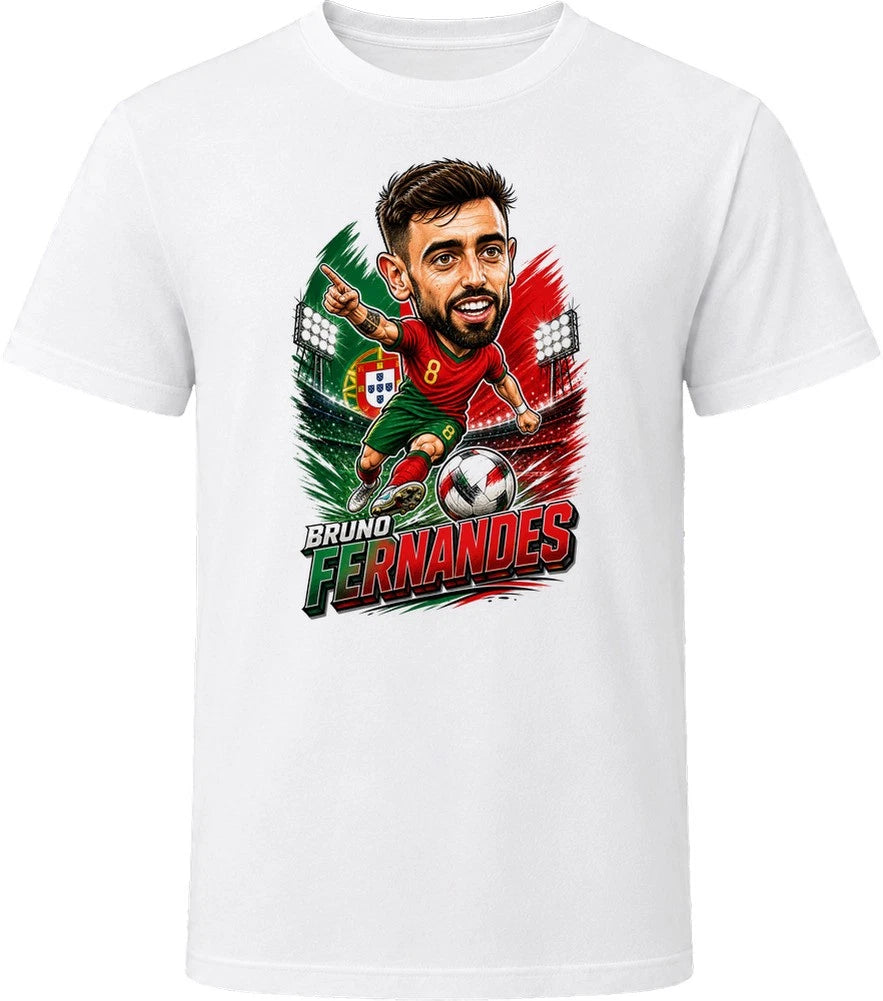 Bruno Fernandes, Portugal Caricature Soccer 2026 T Shirt