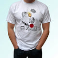 Japan football flag white t shirt design soccer gift cup top tee all sizes