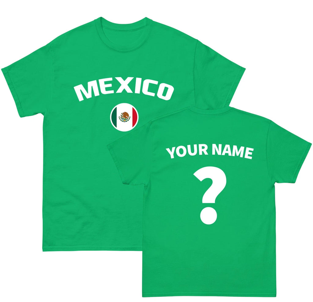 Mexico football T Shirt, Custom Name and Number Tee, Personalised football Top