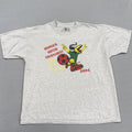 Vintage Jerzees Shirt Mens XL Gray Dinosaur Soccer Tournament 2004 Graphic Tee
