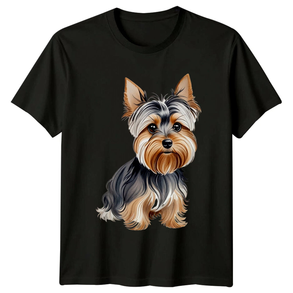 Cute Yorkshire Terrier Dog Breed Cartoon T-Shirt