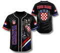 Personalized Croatia Knight Baseball Jersey, Croatian Flag Fan Shirt