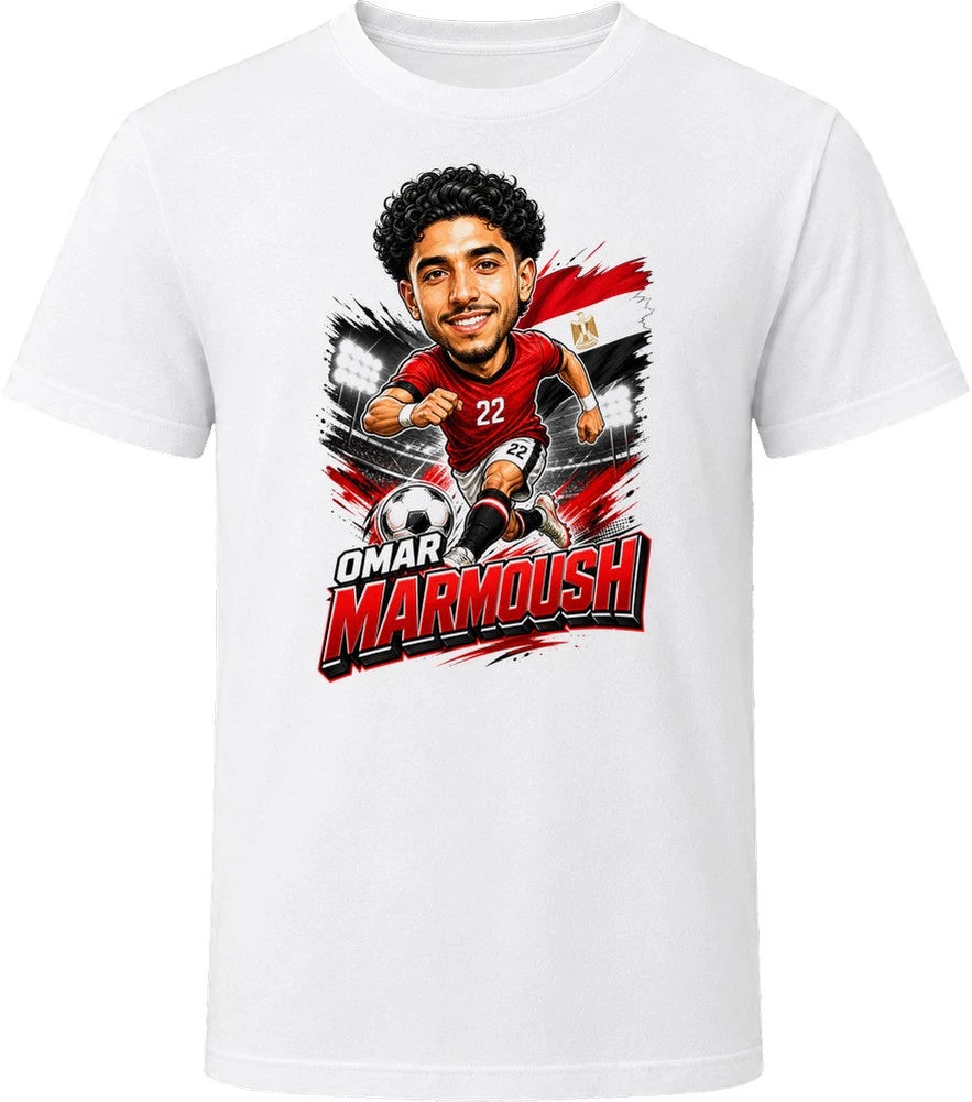 Omar Marmoush, Egypt Caricature Soccer 2026 T Shirt