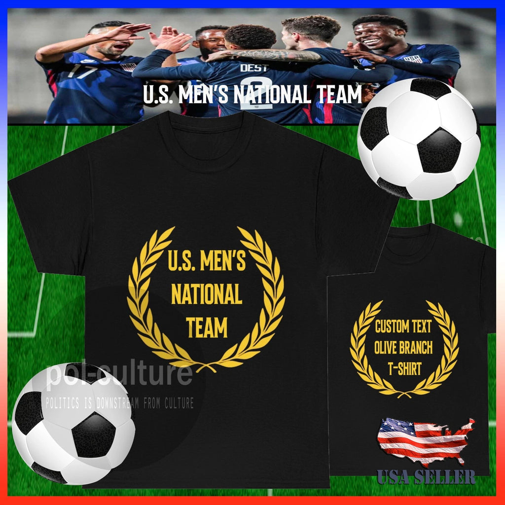 Proud Custom Soccer Fan Olive Branch - Boys and Girls T-Shirt [add your text]