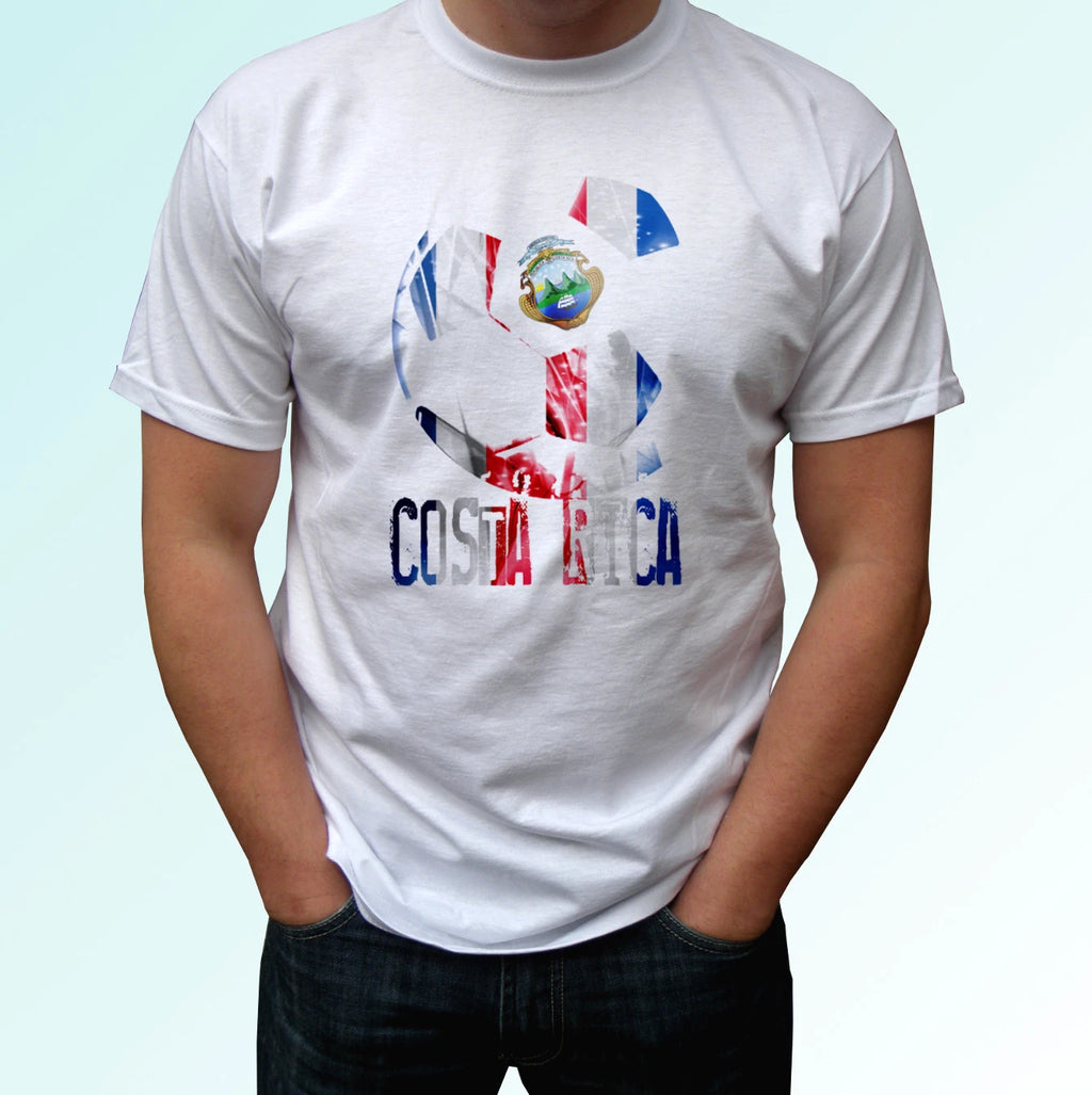 Costa Rica football flag white t shirt soccer camiseta tee gift top all sizes