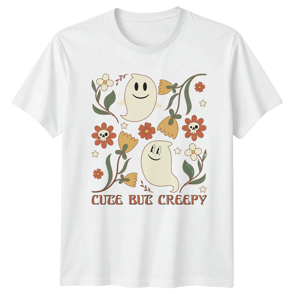 Cute But Creepy Womens T-Shirt Cute Spooky Halloween Halloween Gift For Her