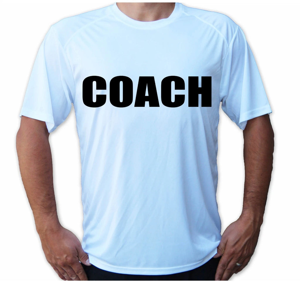 Soccer Tennis Coach College Team Sport Tee Sleeve UPF 30 T-Shirt UV Protection