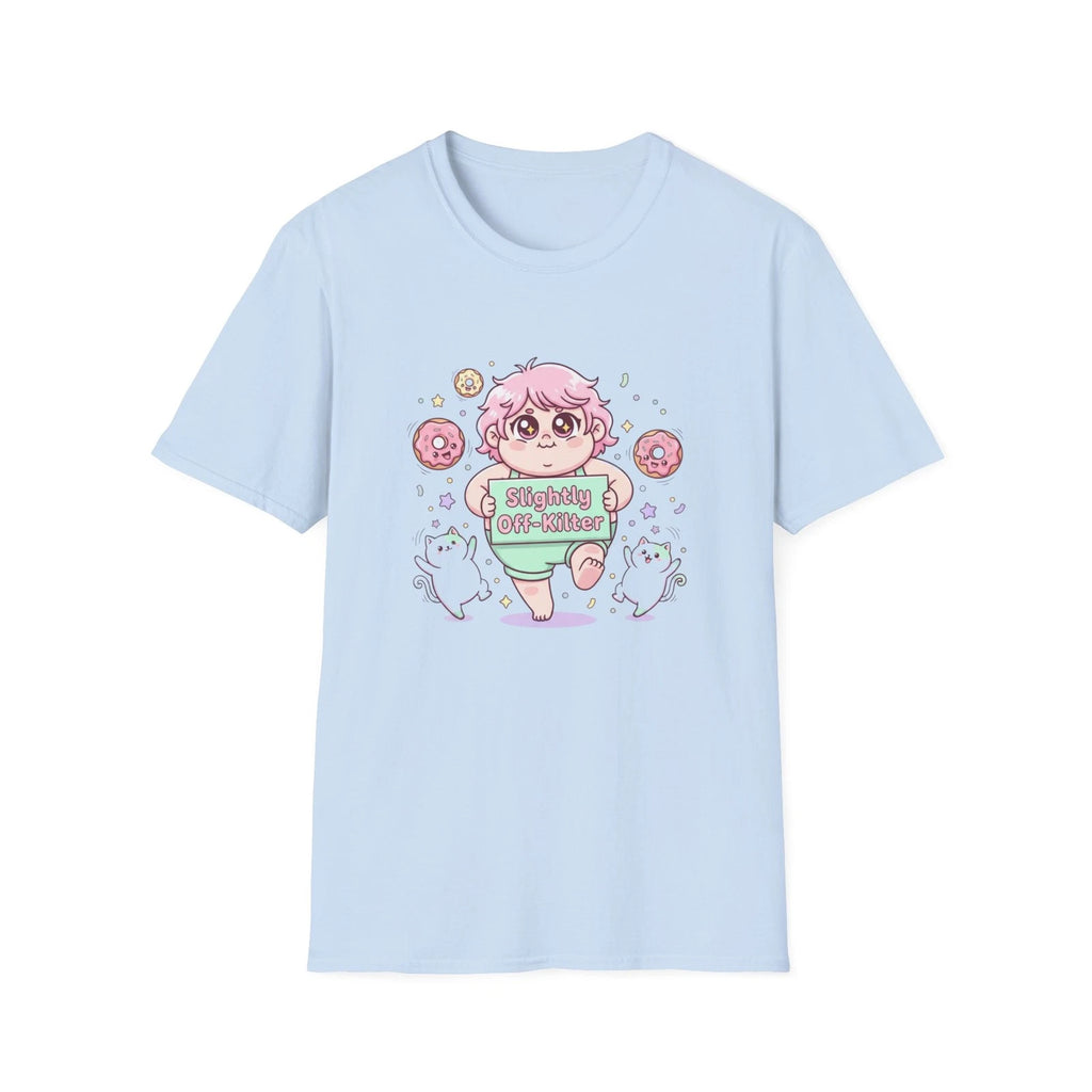 Kawaii Pink Donut Kid T-Shirt | Cute Chaos Humor Pastel Character Tee