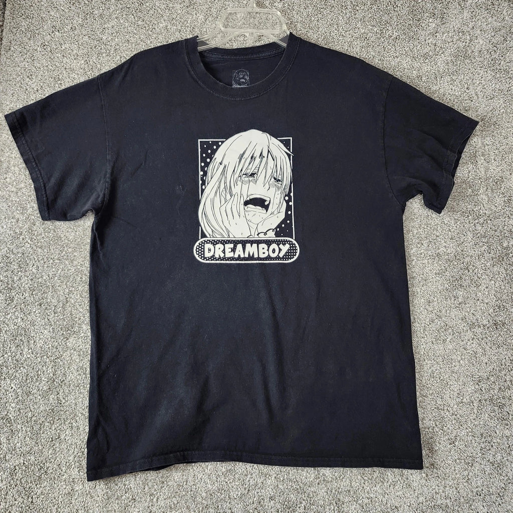 Dreamboy Shirt Mens Large Black Anime Manga Graphic Tee Cartoon Street Aesthetic