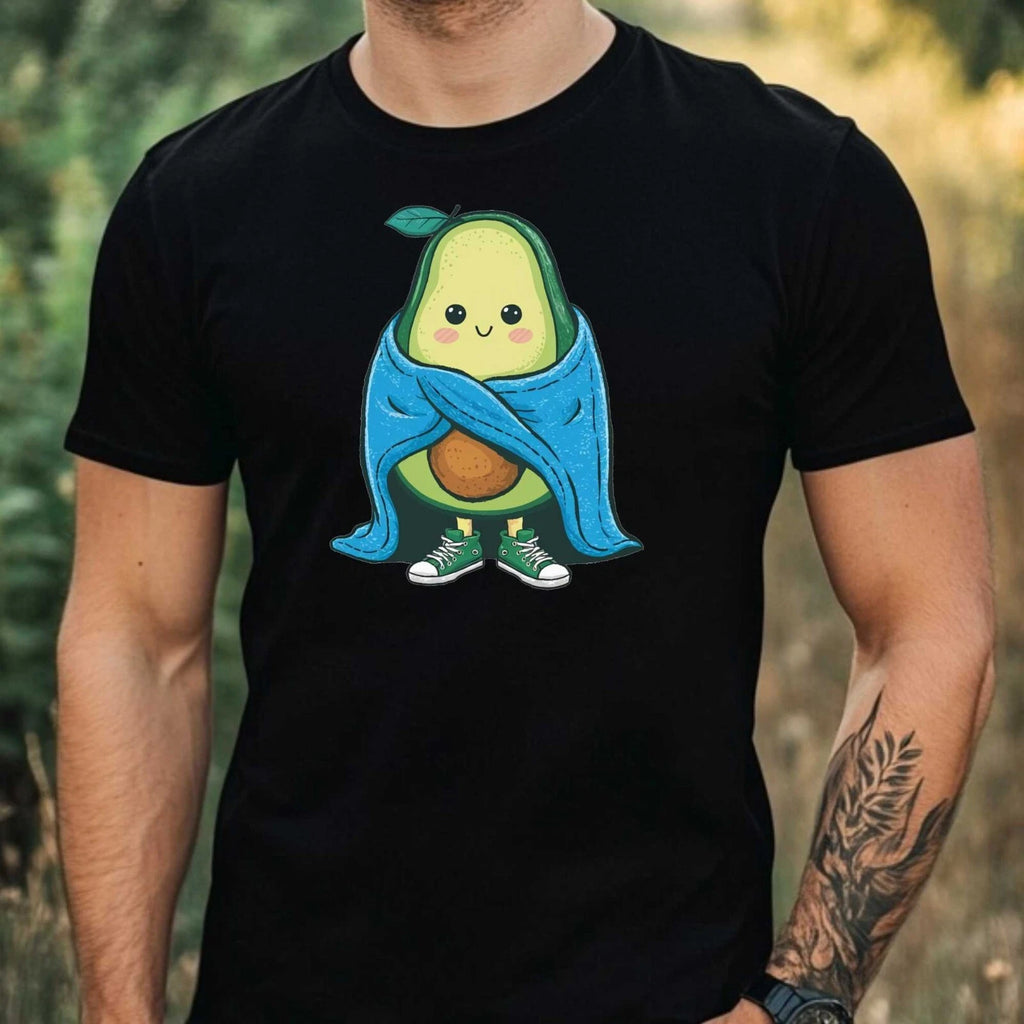 Mens Summer Avocado Print Cotton T-Shirt Size XS to 5XL