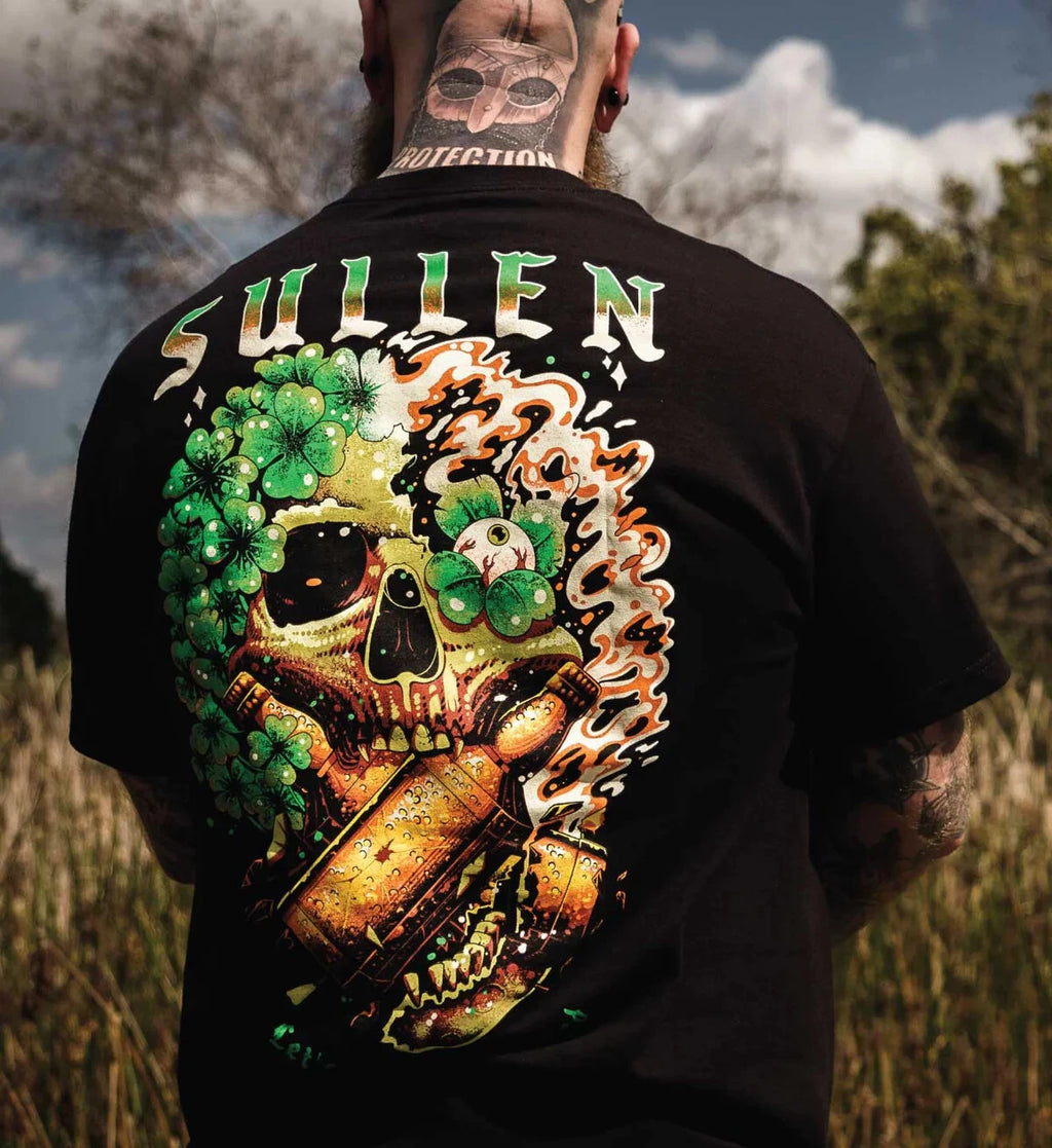 Sullen Pin Up Street Life Gothic Americana Tattoo Art Mens Tee GET SHAMROCKED