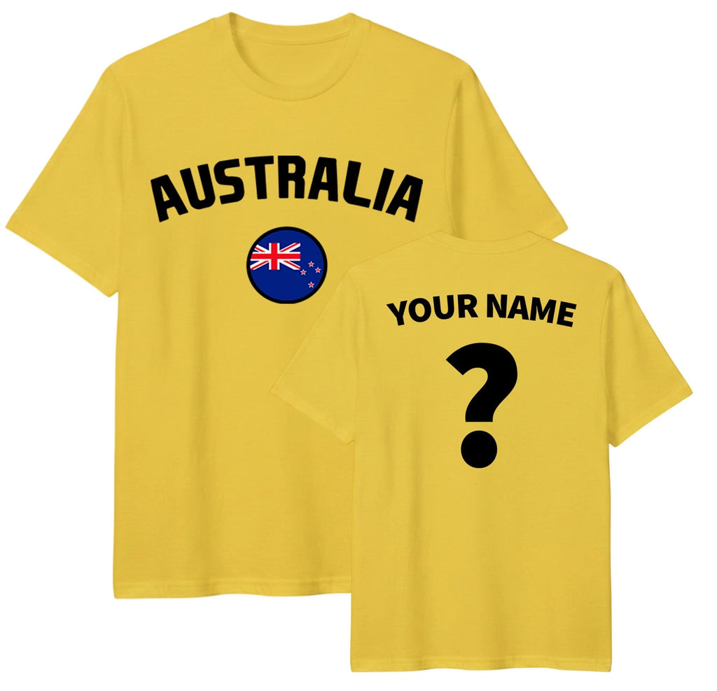 Australia football T Shirt, Personalised football Tee,Custom Name and Number Top