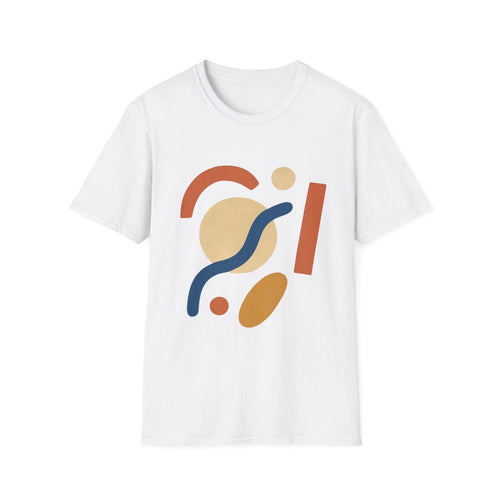 Abstract Geometric T-Shirt, Minimalist Art Tee, Multiple Colors Option