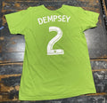 SEATTLE SOUNDERS FC Adidas Green #2 CLINT DEMPSEY  T-SHIRT  Soccer Fan Men's M