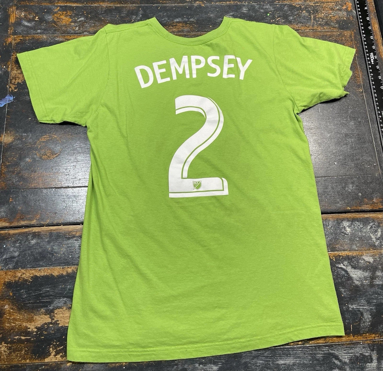 SEATTLE SOUNDERS FC Adidas Green #2 CLINT DEMPSEY  T-SHIRT  Soccer Fan Men's M