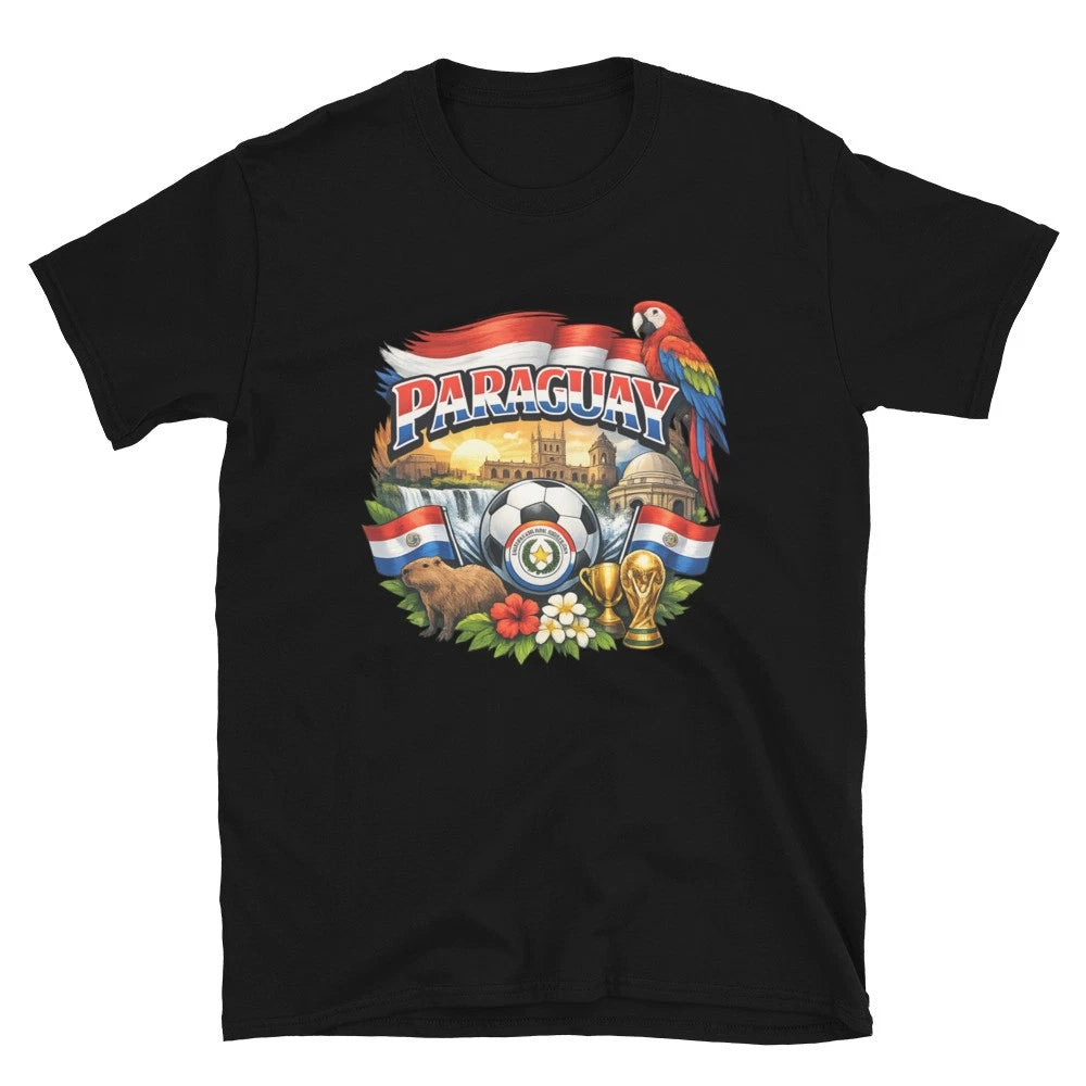 Paraguay World Cup Football Fan T-Shirt Red, White & Blue Supporter Unisex