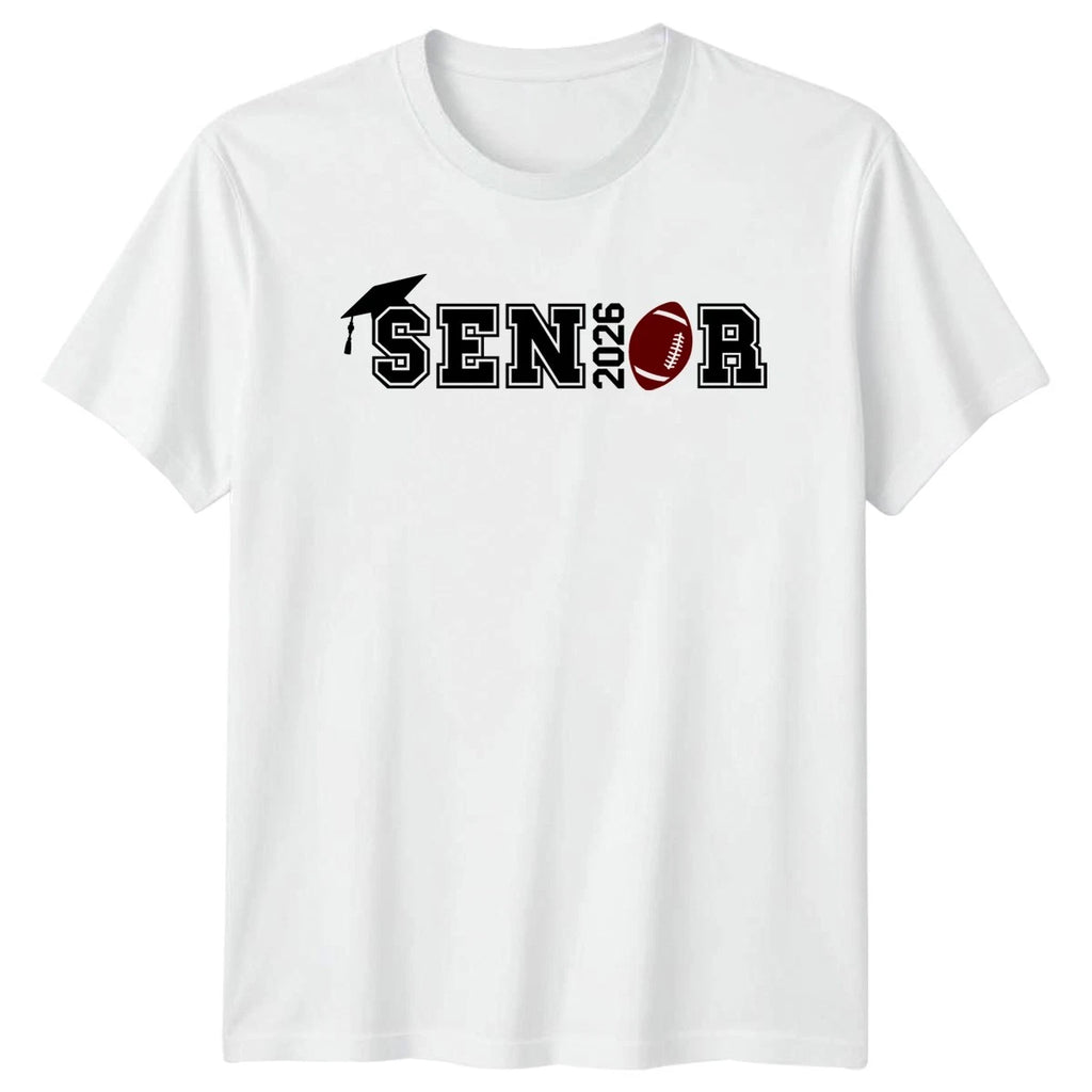 Senior 2026 T-Shirt High School Football Graduation Gift For Him And Her