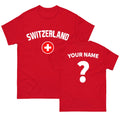 Personalised Switzerland Badge football T Shirt,Custom Name and NumberUnisex Tee