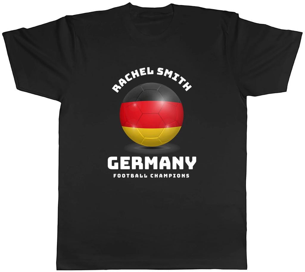Personalised Germany Flag Football Supporters Fan Mens T-Shirt Tee Gift Top