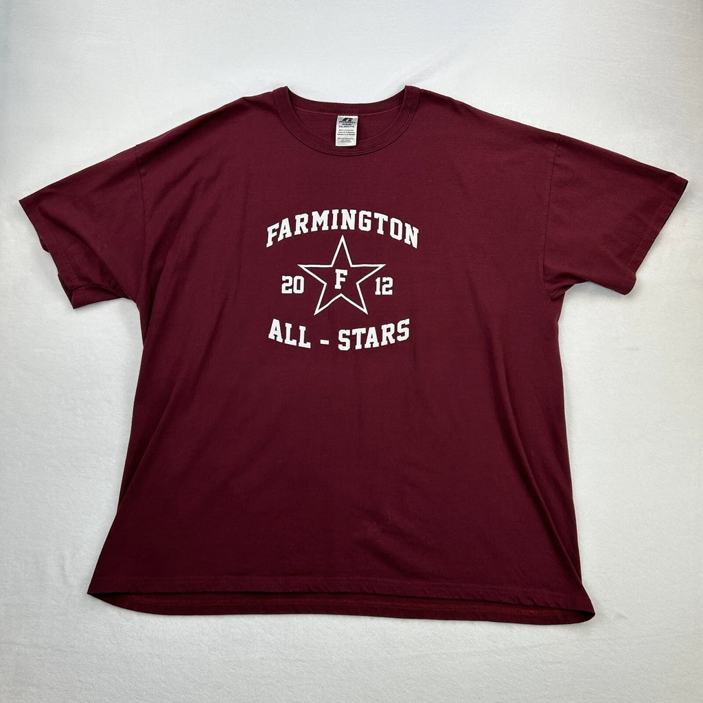Farmington All-Star Shirt Adult 2XL XXL Red Connecticut Football Basketball Mens