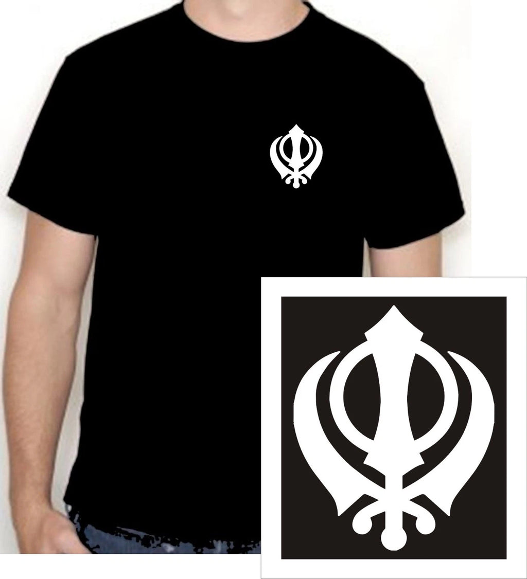 KHANDA Symbol / Left Breast print / T-Shirt / Sikh Faith / Punjabi / S-XXL