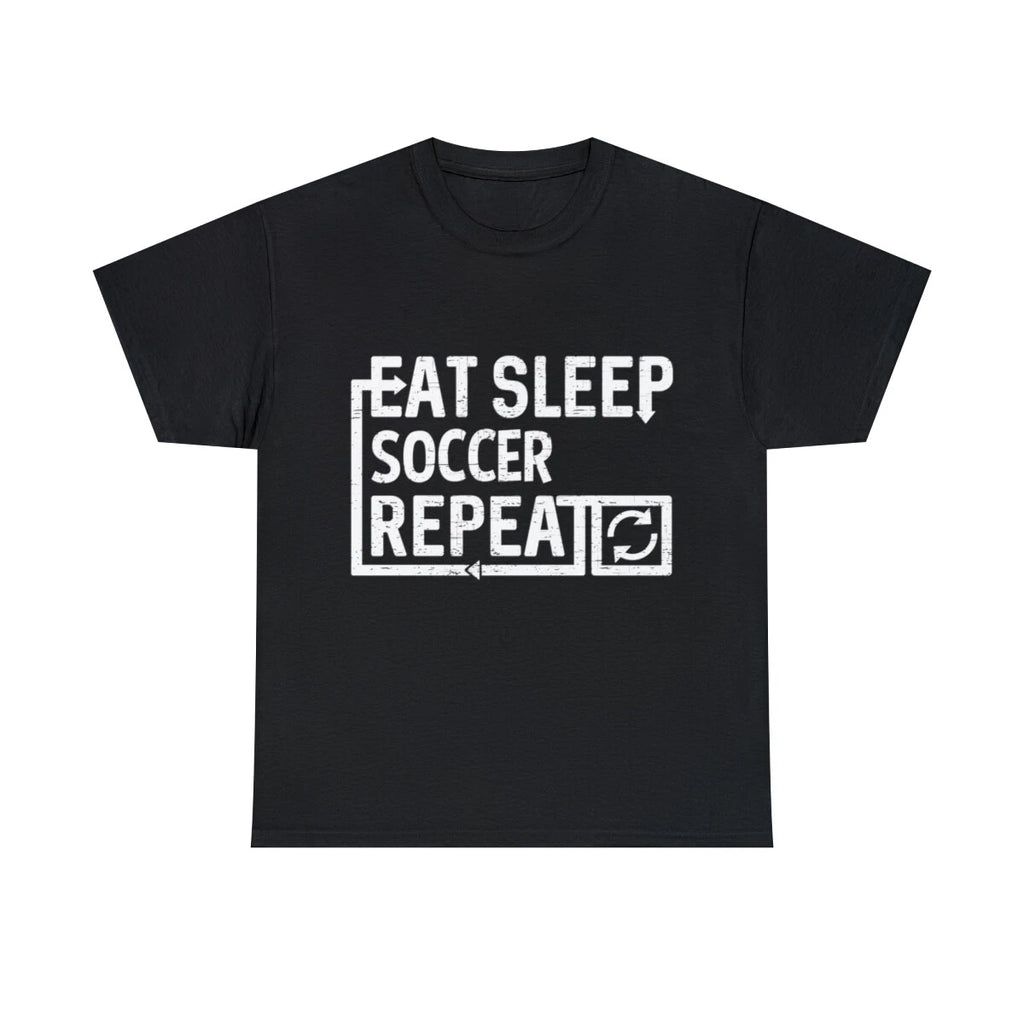 Eat Sleep Soccer Graphic Tee Shirt, S-5XL