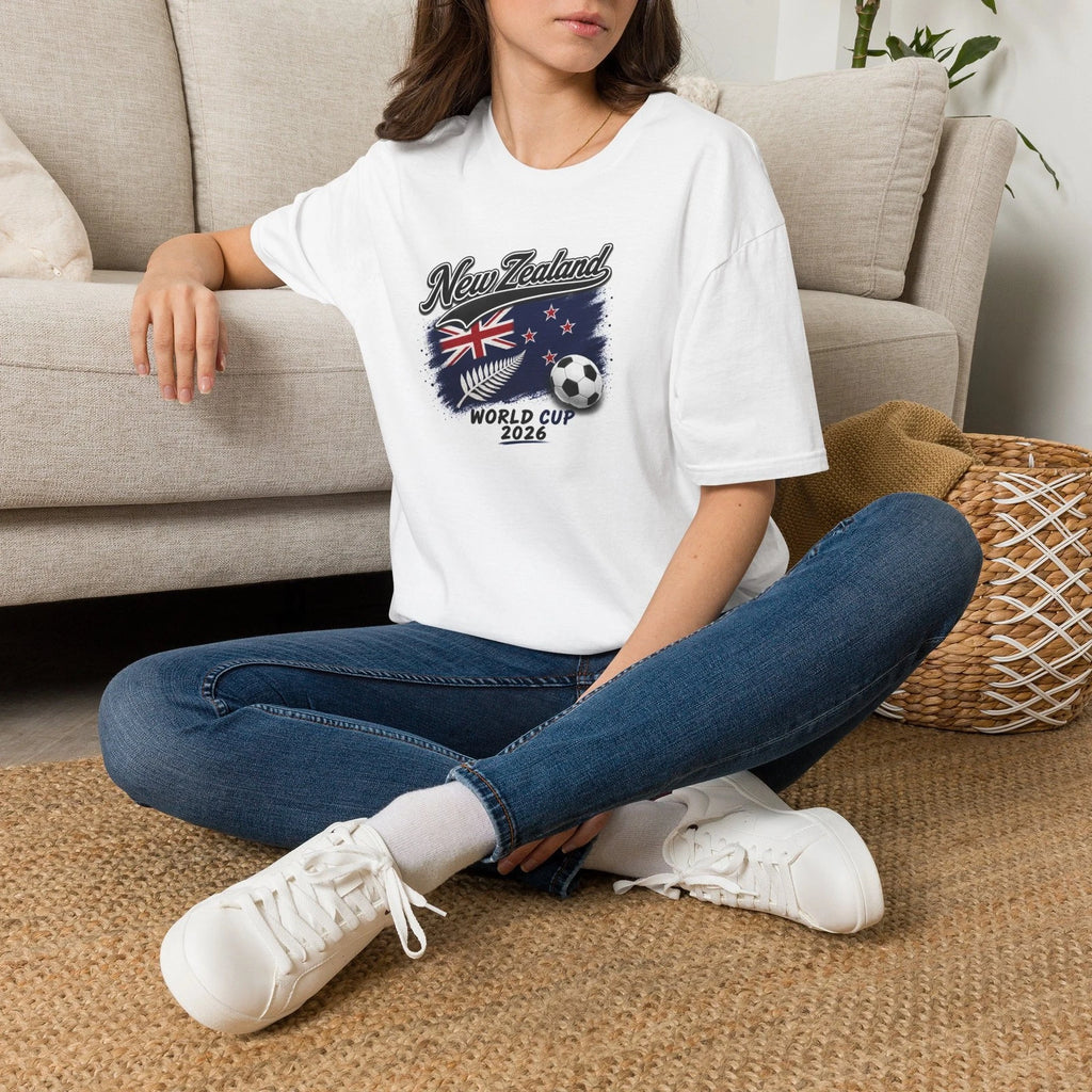 New Zealand World Cup Soccer T-Shirt | NZ Flag, Fern, Soccer Ball