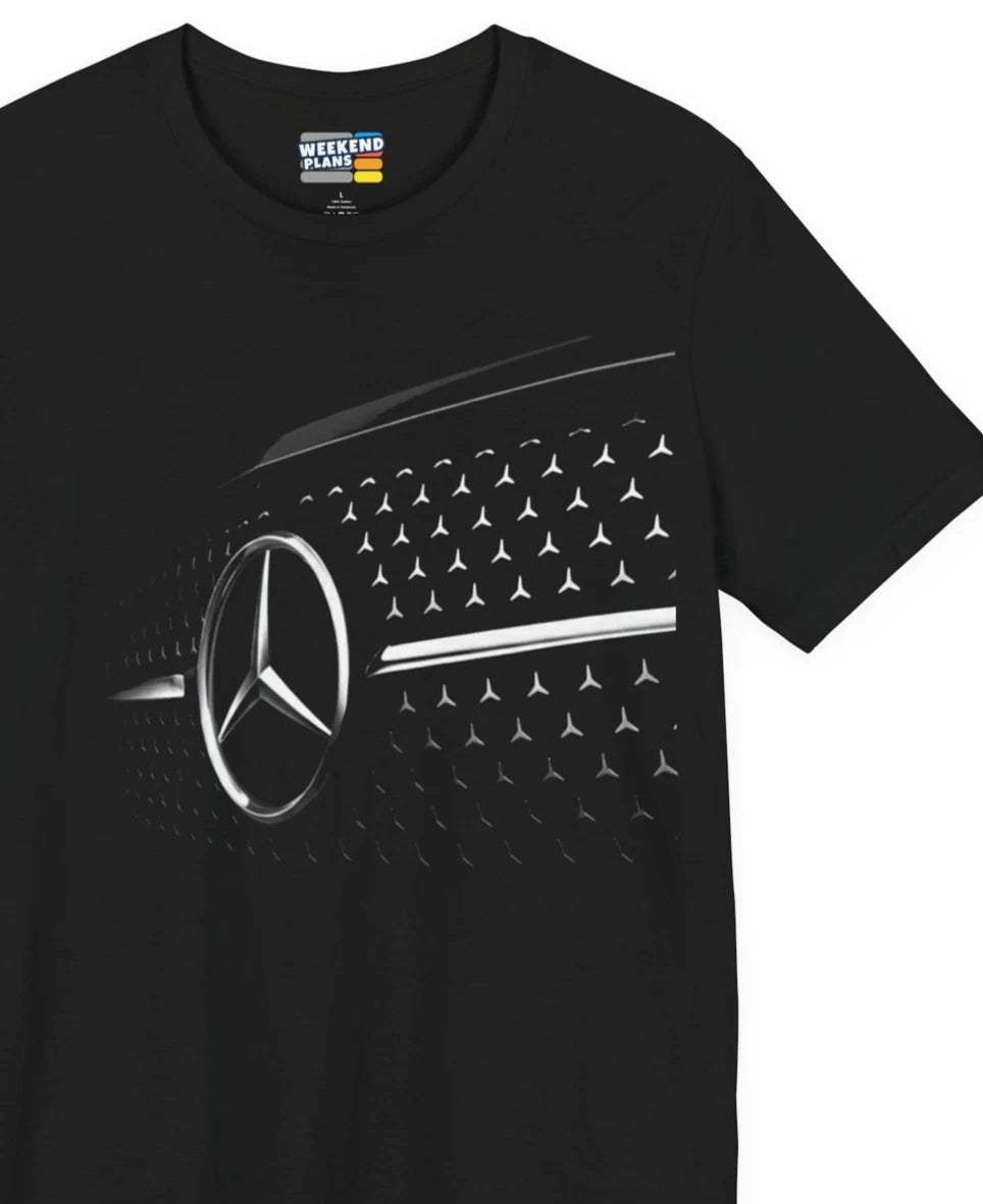 Three-Pointed Star Front Grille Silhouette Shirt : Mercedes Logo / Emblem