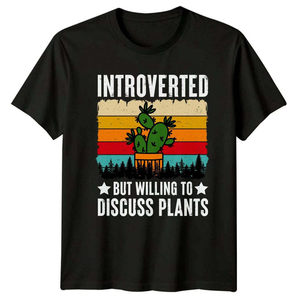 Introverted But Willing To Discuss T-Shirt Cactus Succulent Plant Lover