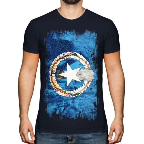 Nördlich Mariana Inseln Grunge Flagge Herren T-Shirt Marianan Hemd Geschenk