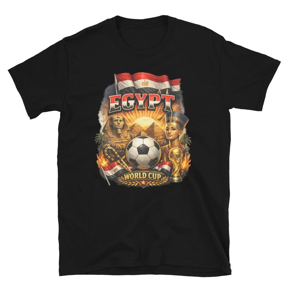 Egypt World Cup Football Fan T-Shirt – Red & Gold Supporter Edition