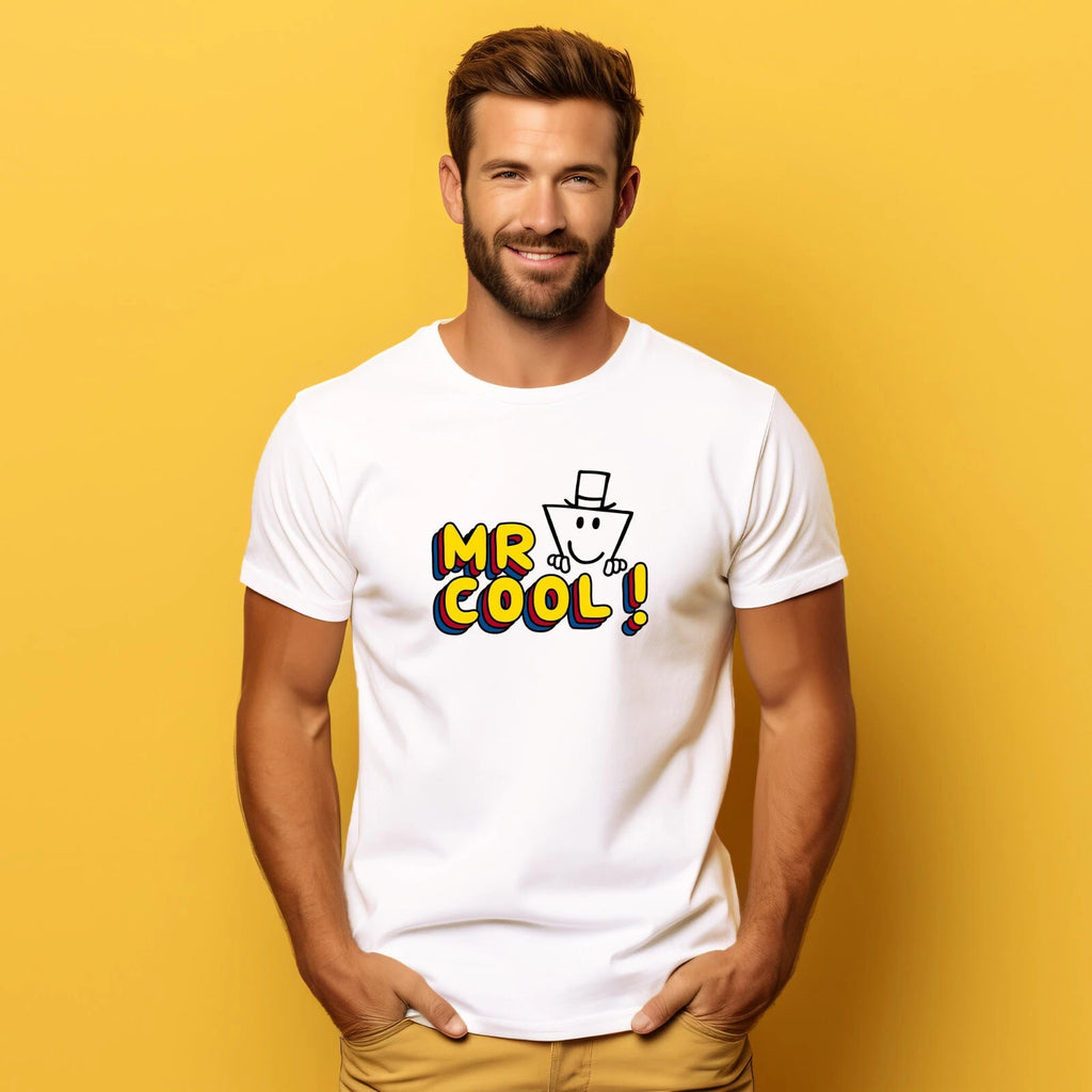 Men's Short Sleeve T-Shirt White, MR COOL