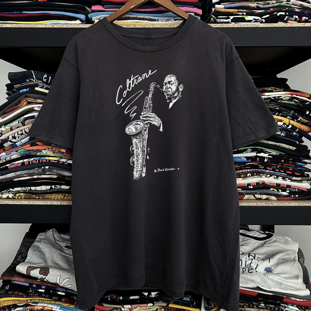 90s Coltrane Washed T-Shirt Black L
