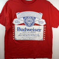 Budweiser Vintage Red Men's T-Shirt Graphic Beer Logo Rare Streetwear Tee S-5XL