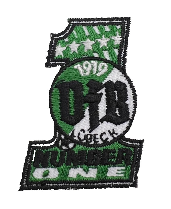 VfB Lübeck patch football Bundesliga small logo number one #02