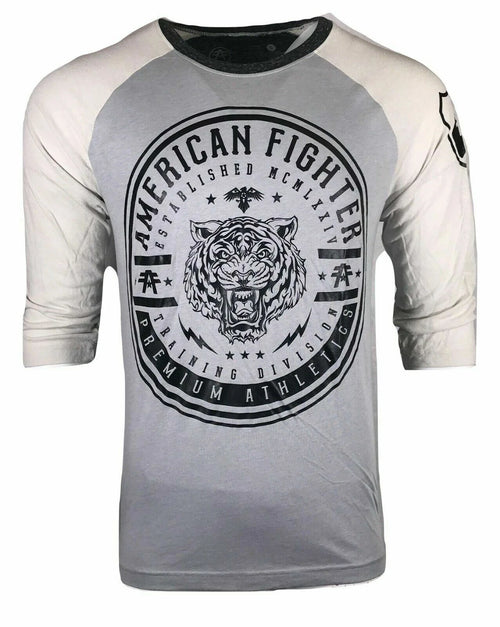AMERICAN FIGHTER Men's T-Shirt BRIMSON FB T Athletic Biker GRAY