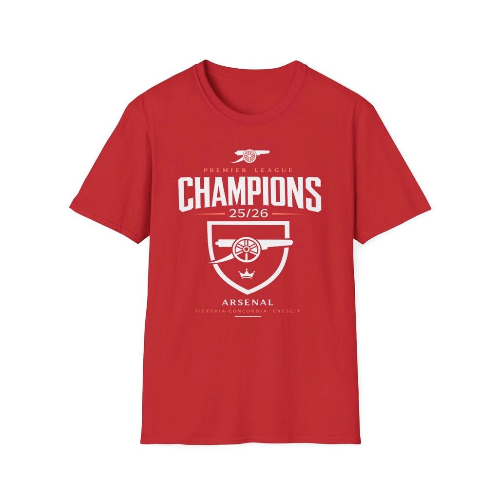 Premier League Champions 25/26 Gooners T-Shirt | Football Soccer Fan Tee