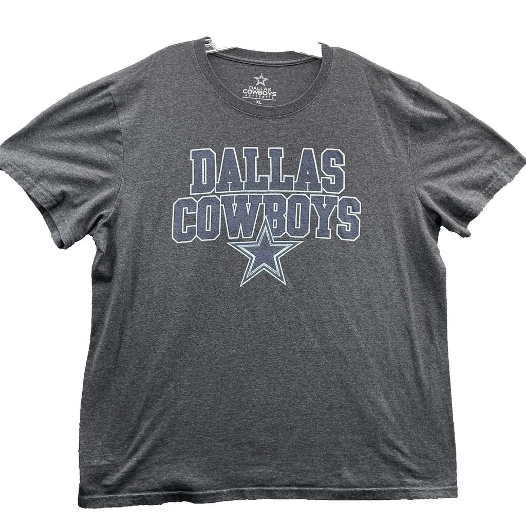 Dallas Cowboys T-Shirt Men's XL Gray Retro Football Sportswear Training Athletic