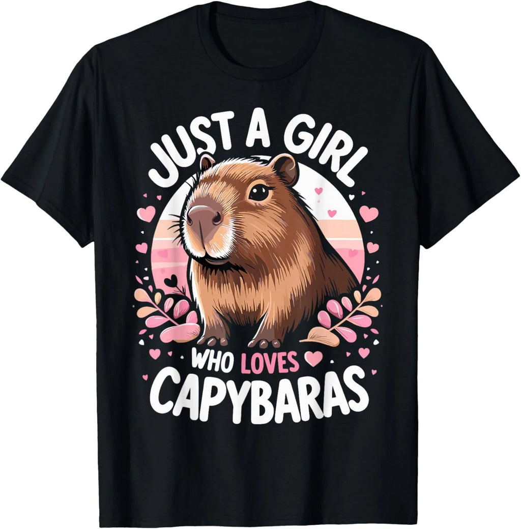 Funny Cute Just a Girl Who Loves Capybaras Lover Unisex T-Shirt