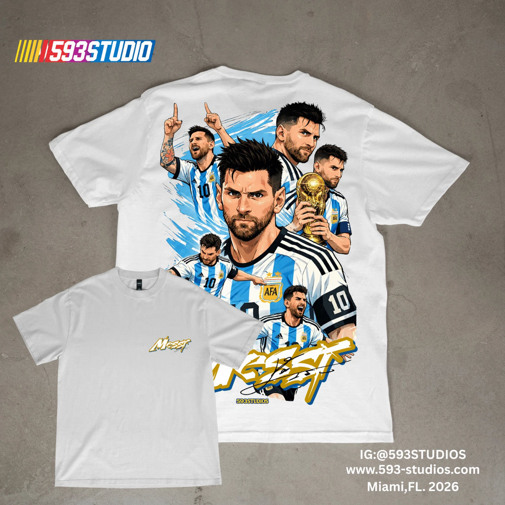 🏆⚽ Messi World Champion Argentina Graphic T-Shirt | GOAT, World Cup 2026