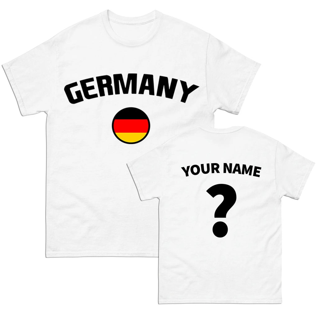 Germany football T Shirt, Personalised football Tee, Custom Name and Number Top