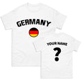 Germany football T Shirt, Personalised football Tee, Custom Name and Number Top