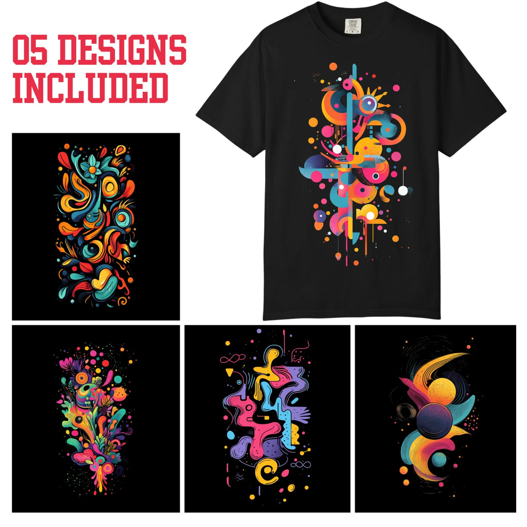 Colorful Flower  Splash Abstract TShirts, Comfort Colors, Unisex Streetwear Tee