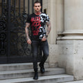 New Yakuza Men's Skull Theme Regular T-Shirt - Black