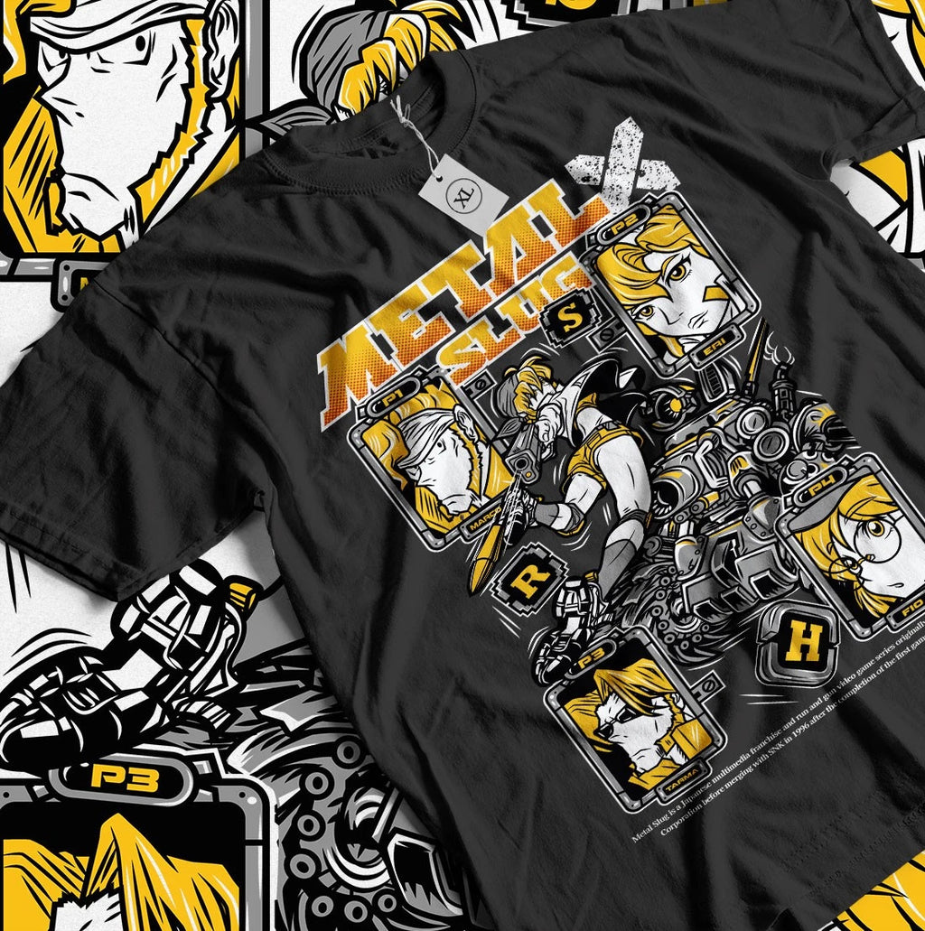 Metal Slug inspired T-shirt Horror Anime Gift Tee  Retro gaming shirt All Size